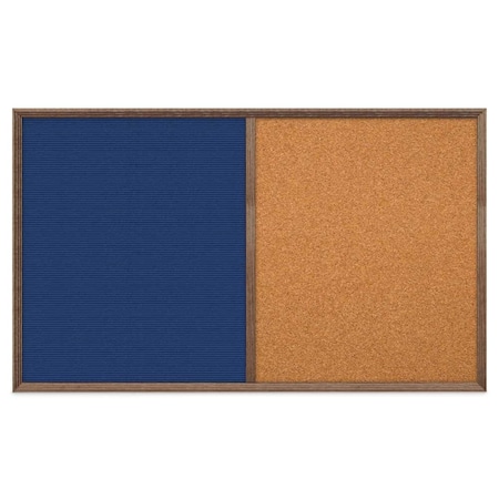 United Visual Products Slim Style Indoor Enclosed Corkboard, 18 UV501SC-SATIN-RUBBER